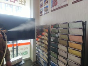 抗菌・抗ウイルス・コロナ対策　キノシールド施工中