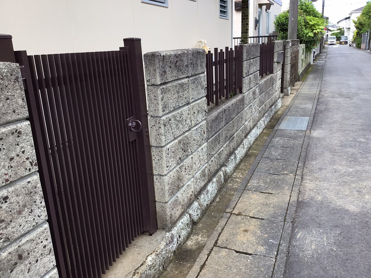 取手市宮和田Ｓ様邸｜屋根塗装工事・外壁塗装工事：塀