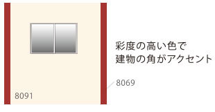 アクセント×縦縞
