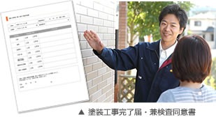 塗装工事完了届兼検査同意書