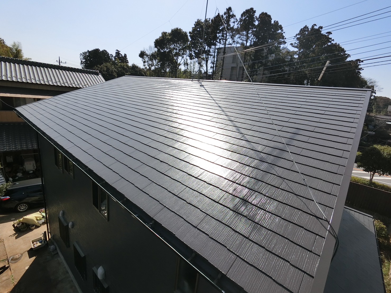 取手市小文間Ｔ様邸｜屋根塗装工事・外壁塗装工事：屋根